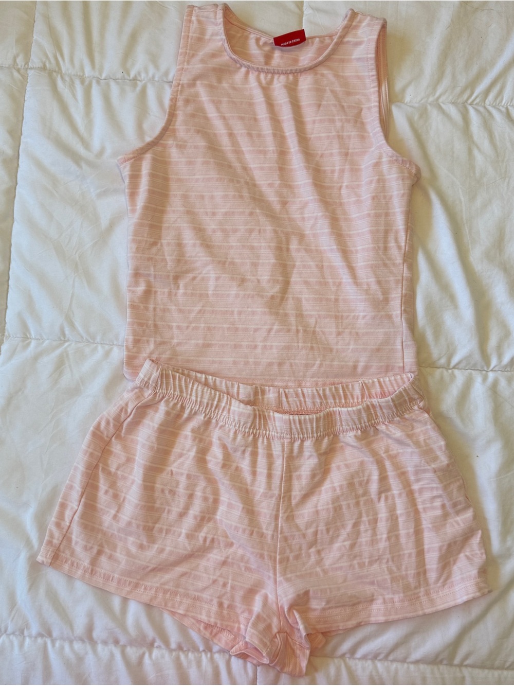 a:glow Light Pink Tank & Short Sleep Set